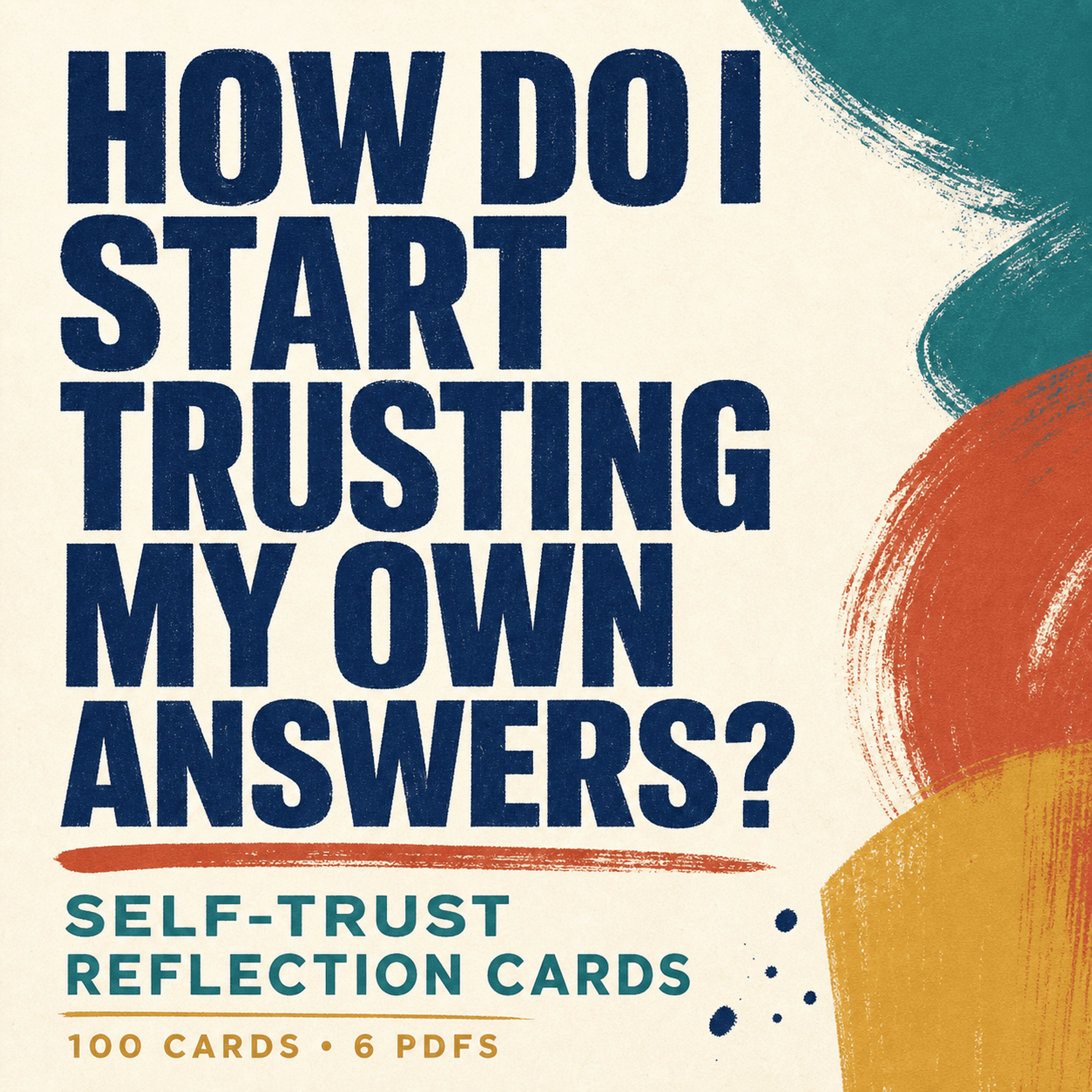 Self-Trust Cards with Reflection Prompts